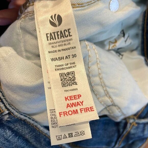 Fat Face UK Bisley denim Bermuda shorts size 8 - Picture 9 of 13